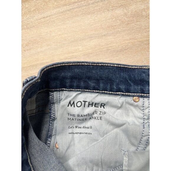 MOTHER Superior The Rambler Zip Matinee Ankle in Let's Wine About It 28 Wide Leg - Picture 6 of 11